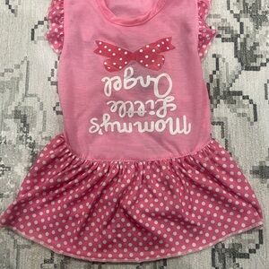 Charming Pink Polka Dot Dog Dress